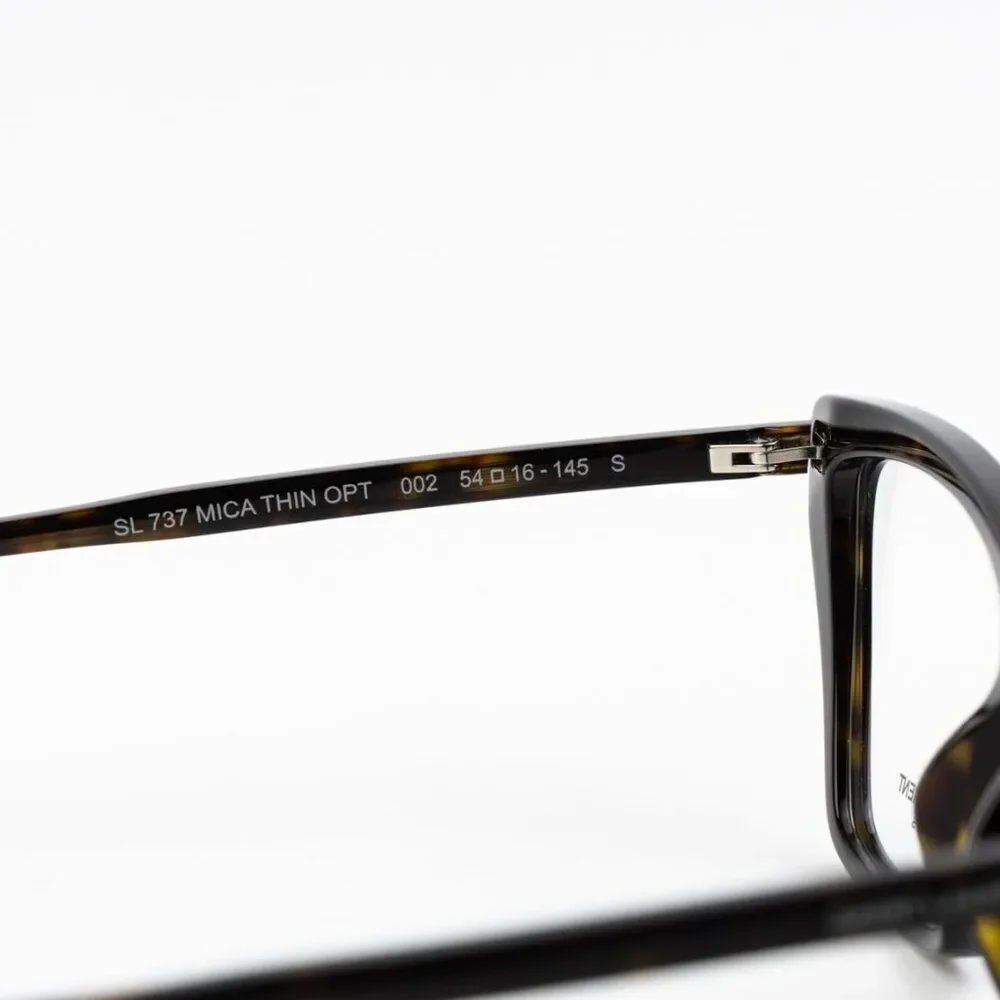 NEW Saint Laurent SL737 MICA THIN OPT 002 Dark Havana Cat Eye Unisex Eyeglasses